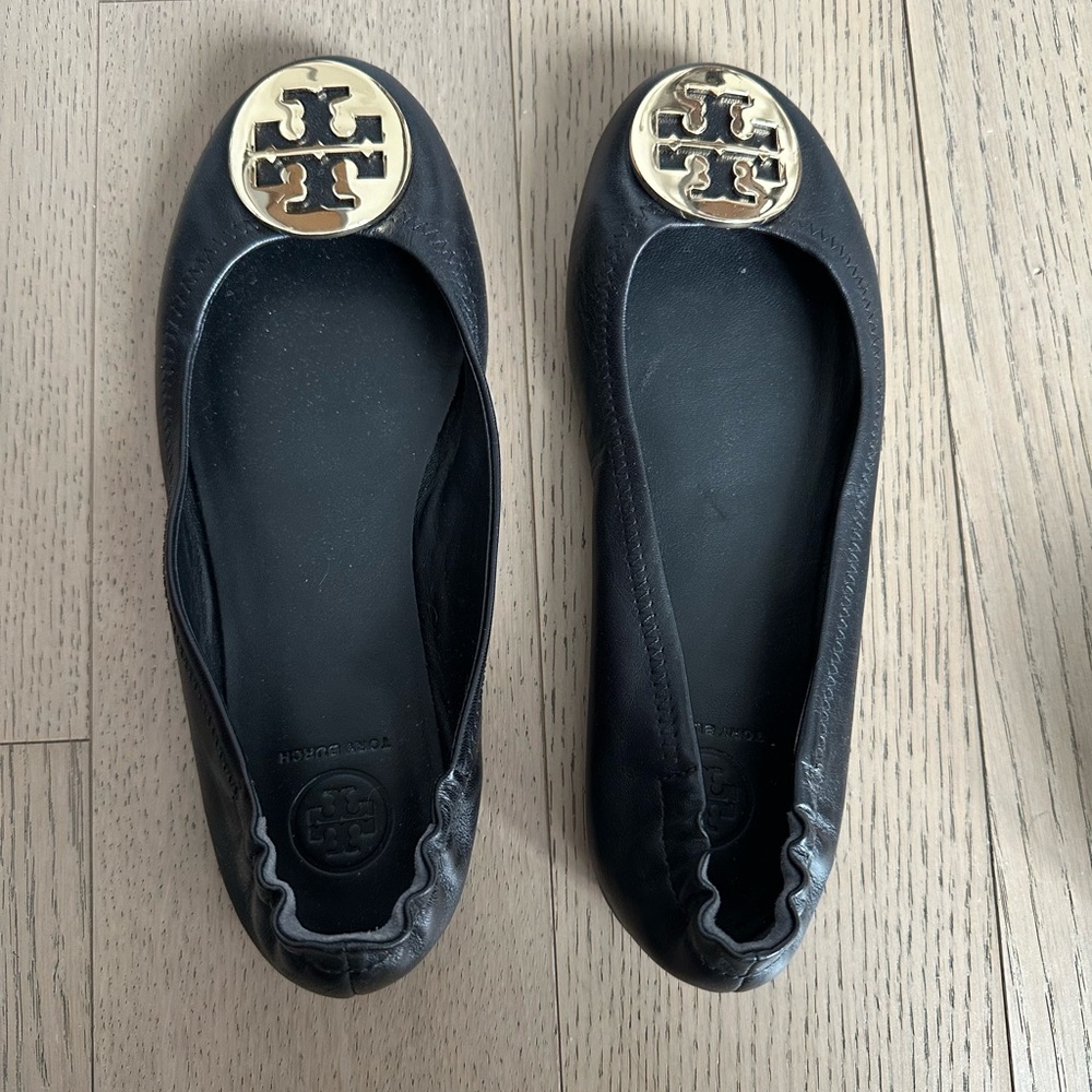 Tory Burch Black Ballet Flats